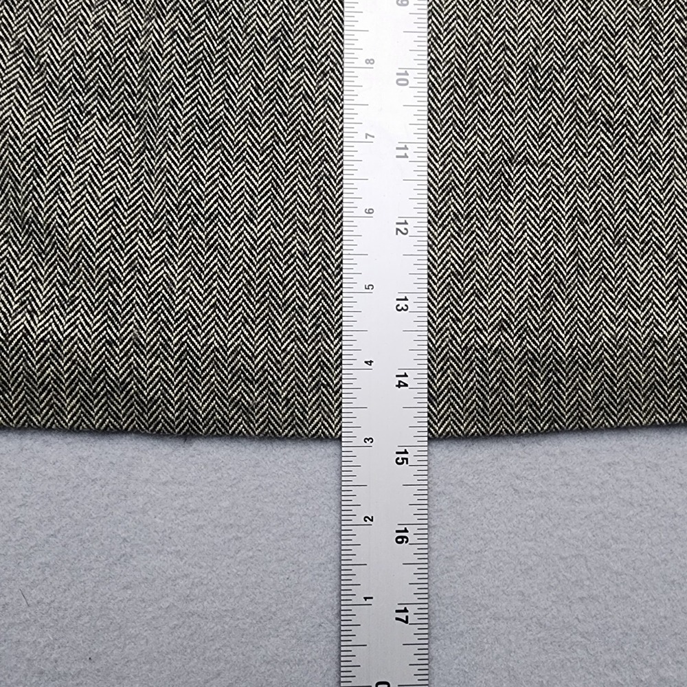 Vintage Tommy Jeans Herringbone Mini Skirt Gray Wool Blend Y2K Size 13 - Picture 8 of 10